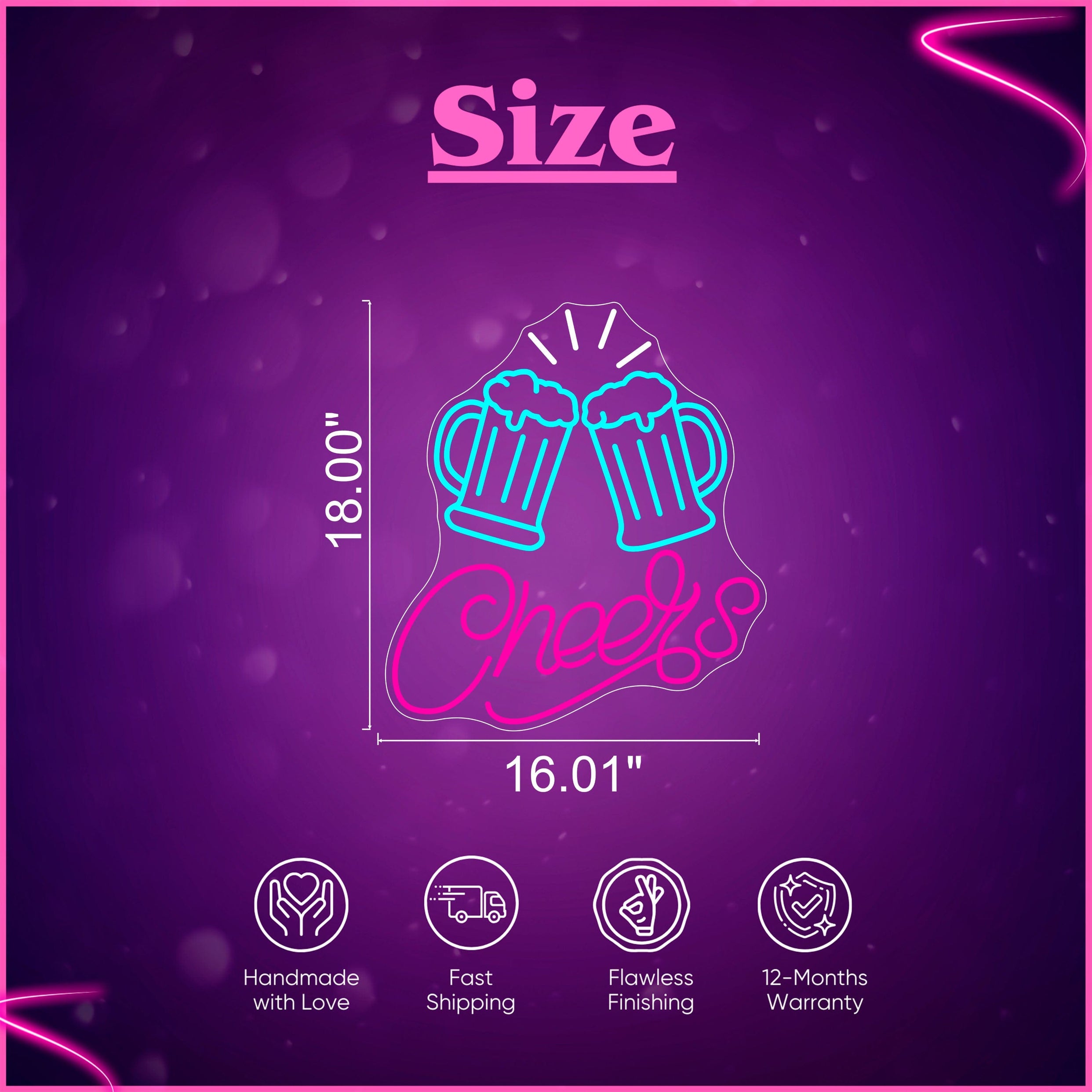 Cheers Neon Sign Lets Neon