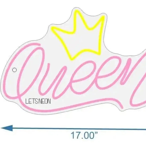 Queen With Crown Neon Sign | Enhance Your Space Decor Lets Neon