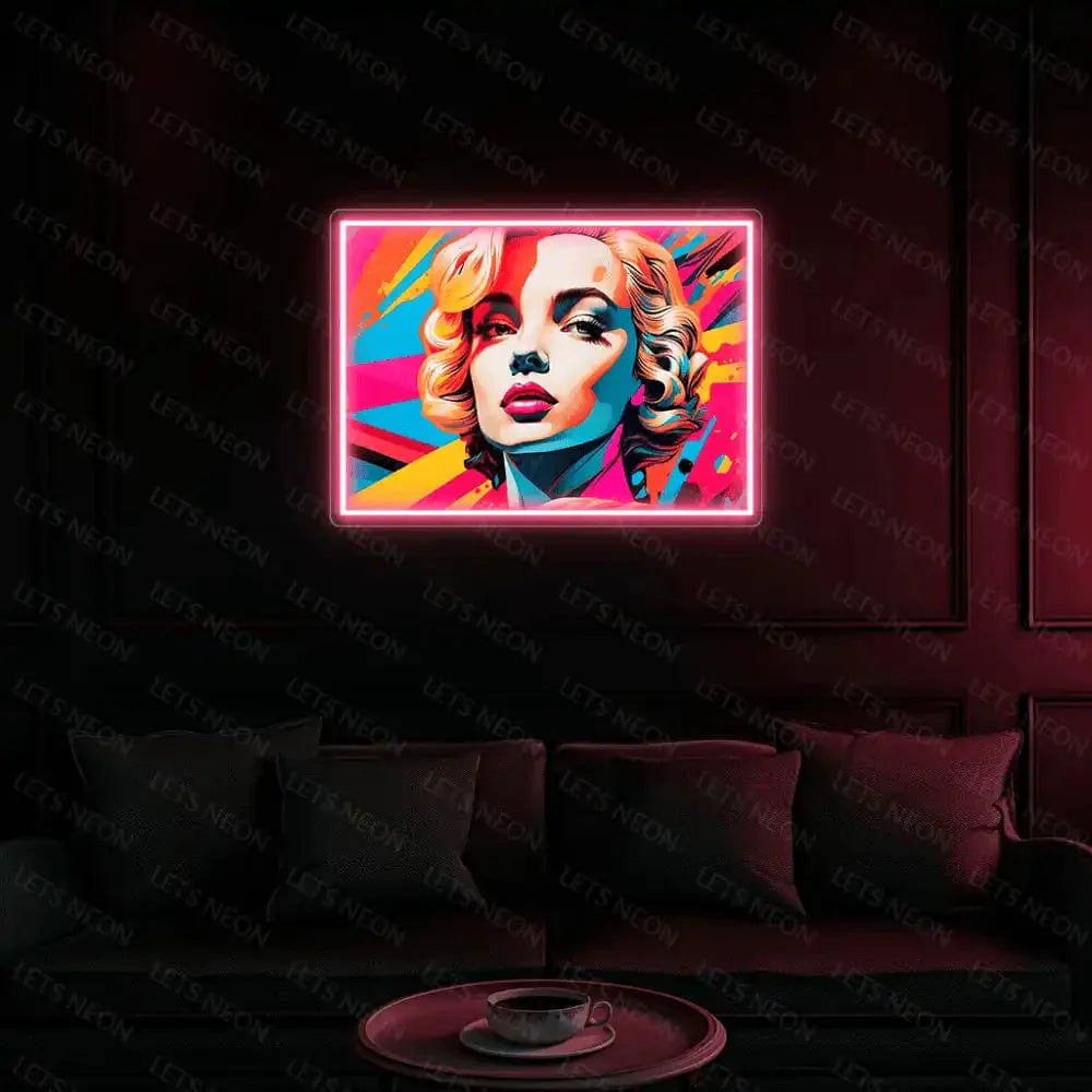 Retro Art Woman UV Neon Sign Lets Neon