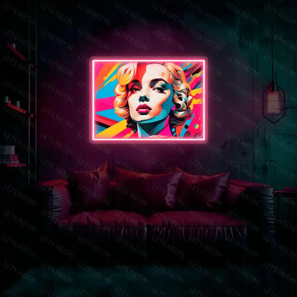 Retro Art Woman UV Neon Sign Lets Neon