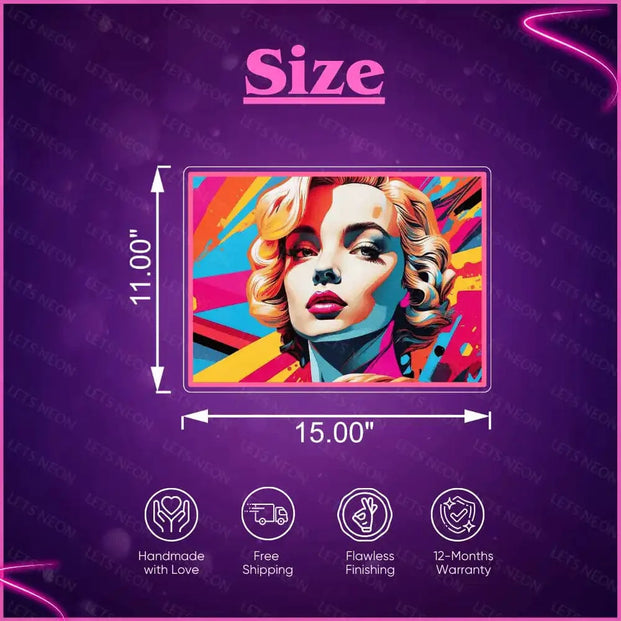 Retro Art Woman UV Neon Sign Lets Neon