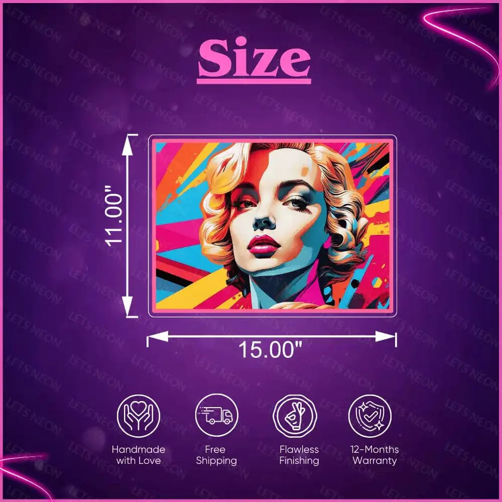 Retro Art Woman UV Neon Sign Lets Neon