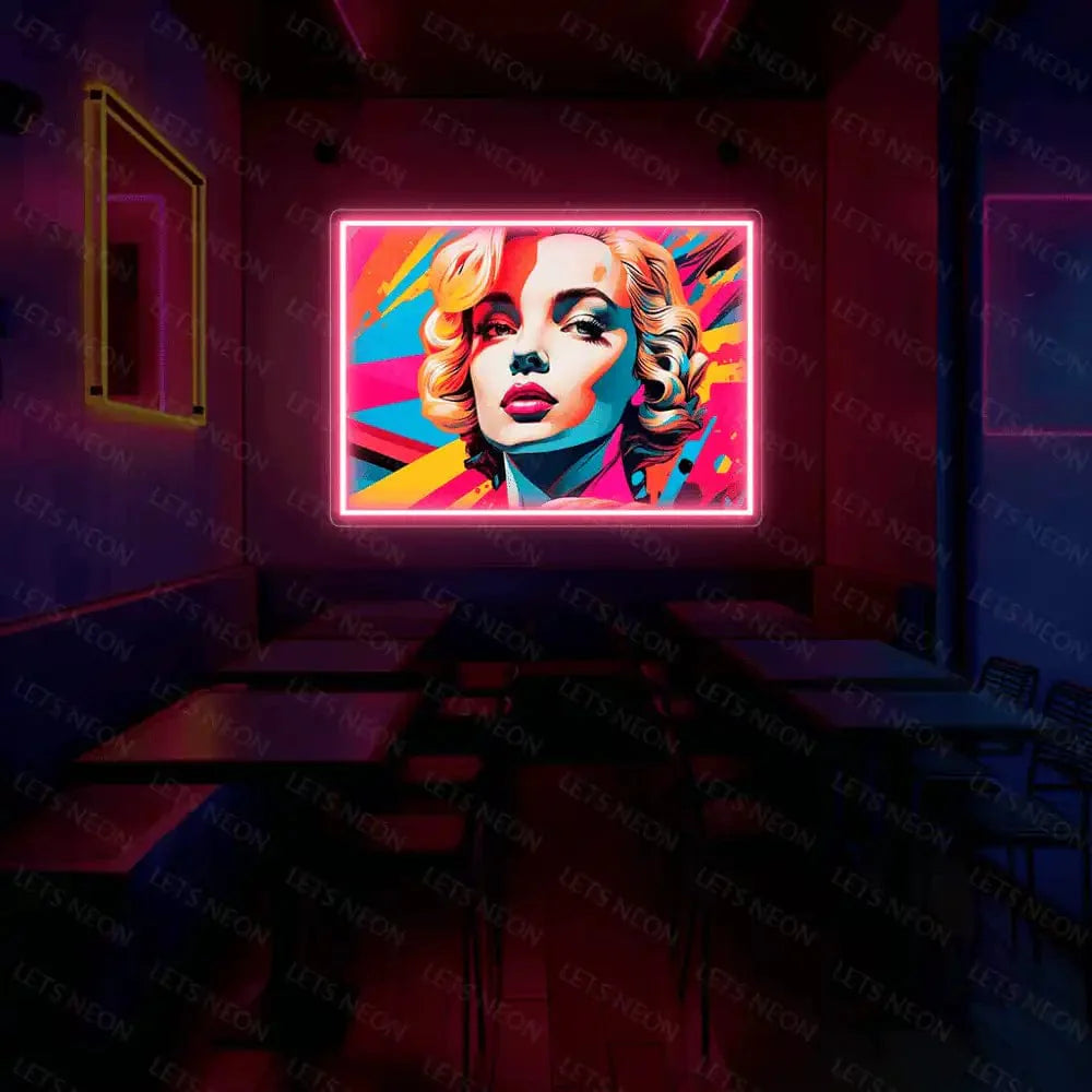 Retro Art Woman UV Neon Sign Lets Neon