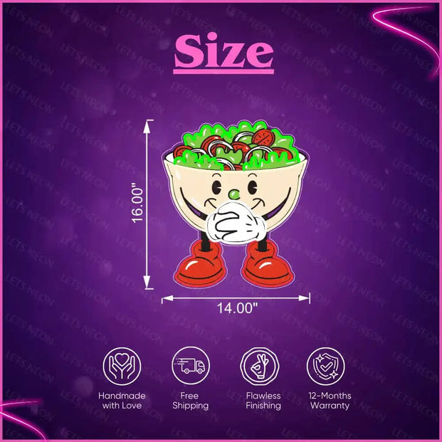 Salad Bowl UV Neon Sign Lets Neon