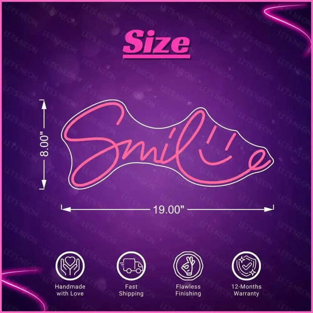Smile Neon Sign Lets Neon