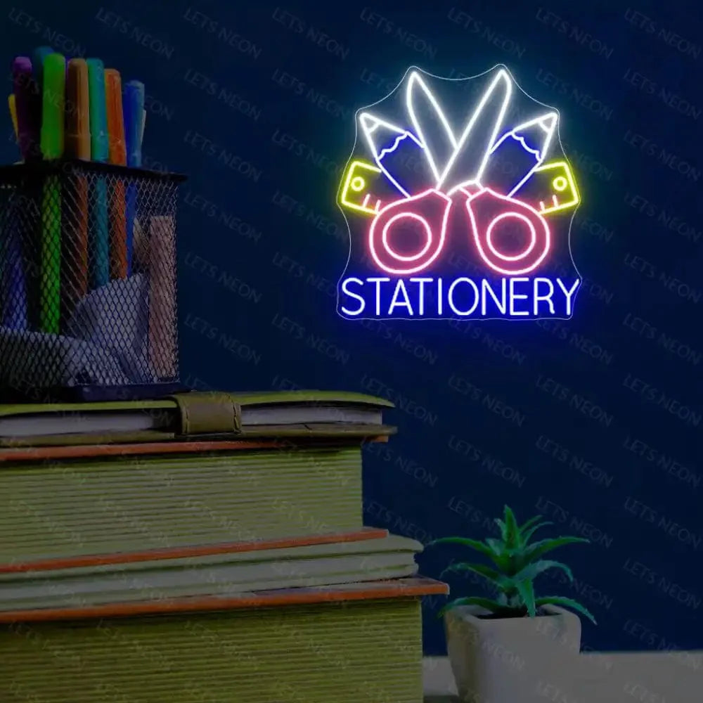 Stationery Neon Sign Lets Neon
