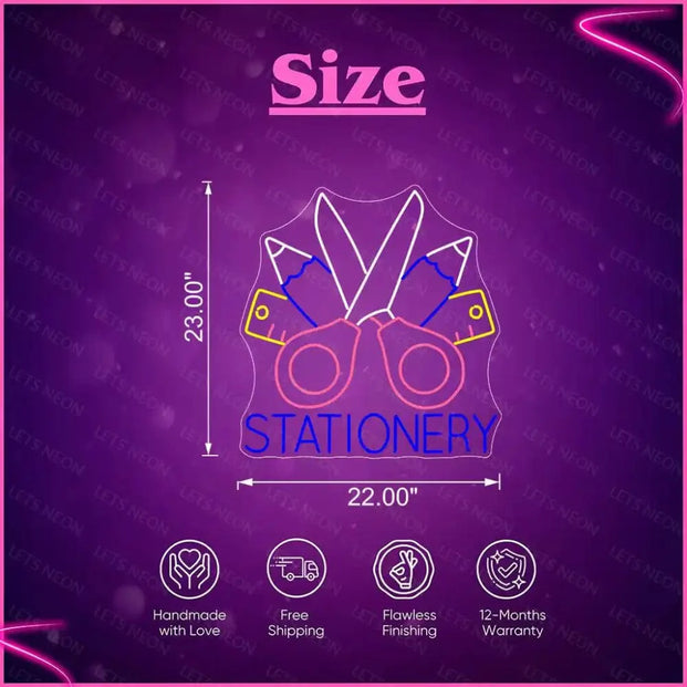 Stationery Neon Sign Lets Neon