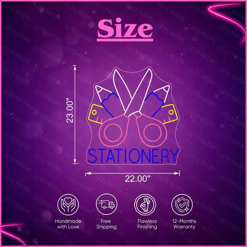 Stationery Neon Sign Lets Neon