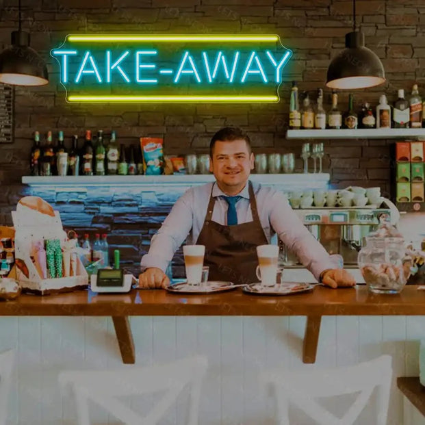 Take Away Neon sign Lets Neon
