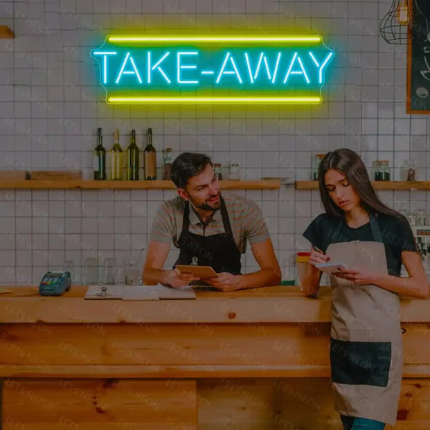 Take Away Neon sign Lets Neon
