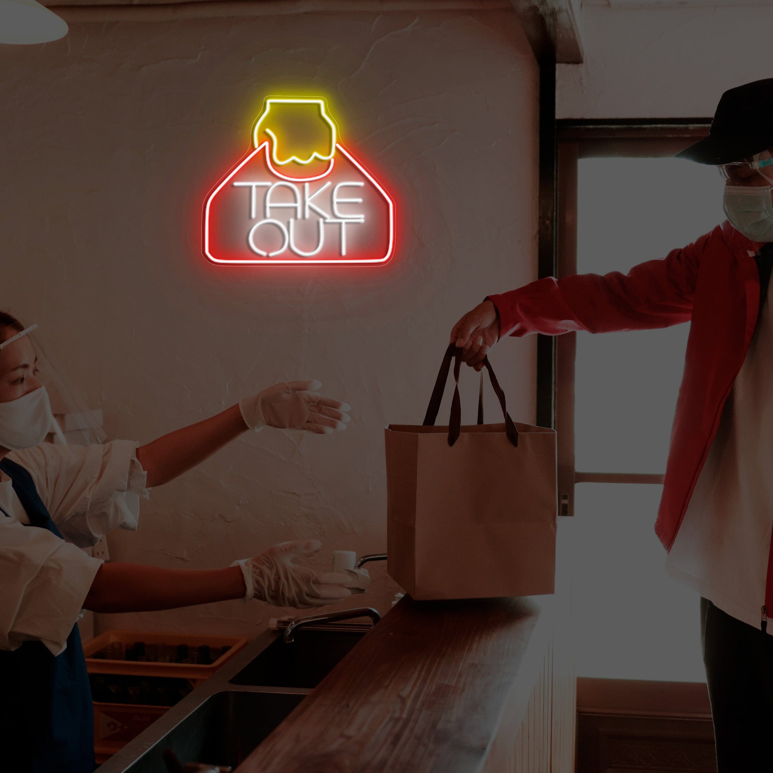 Take out Neon Sign Lets Neon