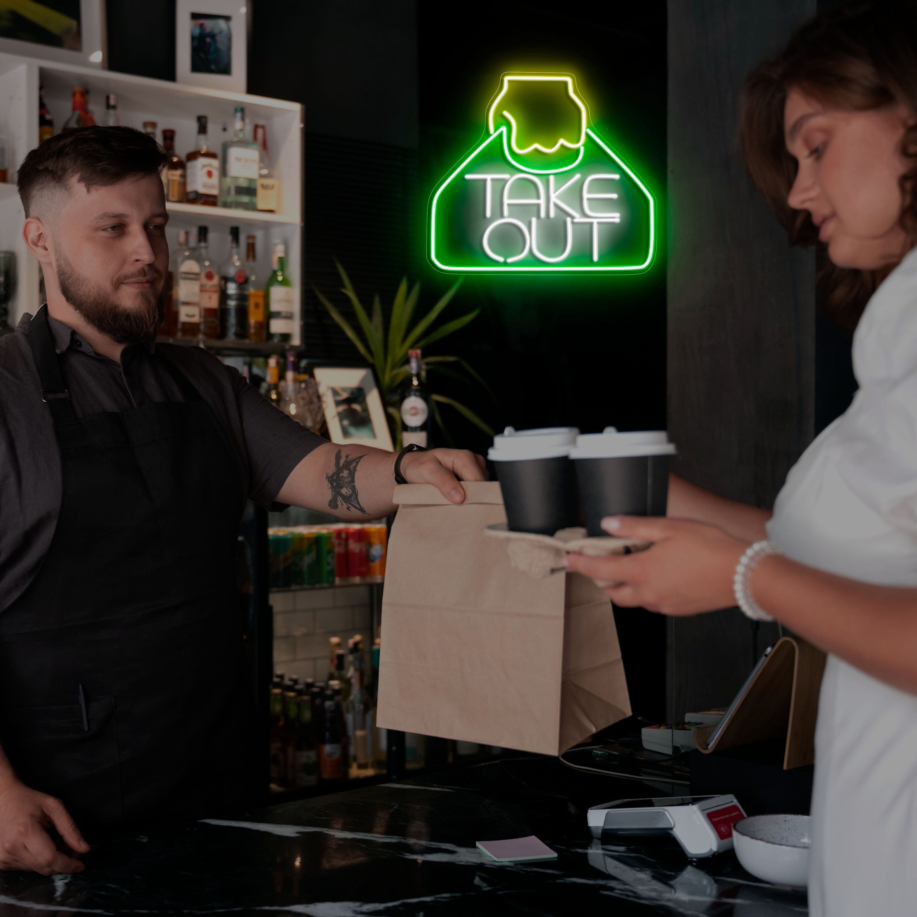 Take out Neon Sign Lets Neon