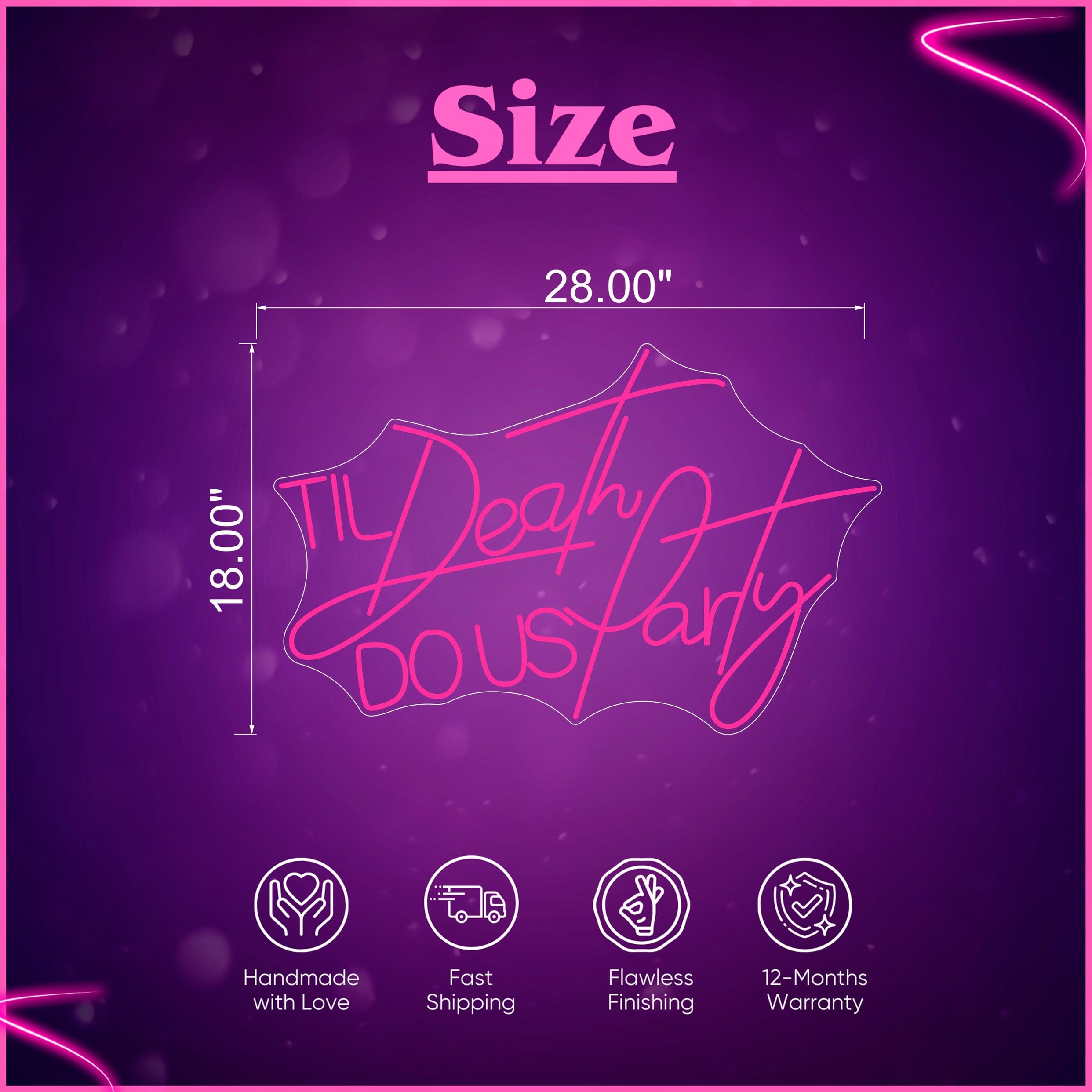 Til Death Do Us Party Neon Sign