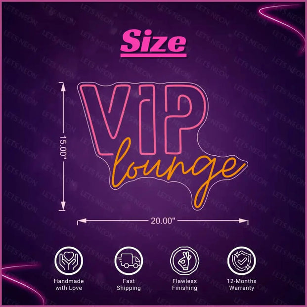 Vip Lounge Neon Sign Lets Neon